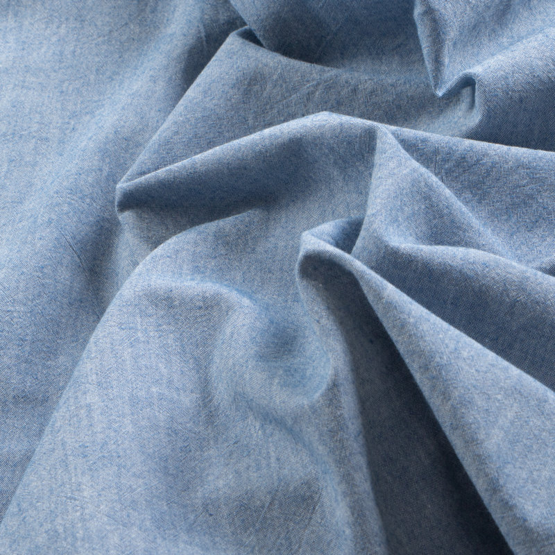 Soft Cotton Body Pillow Cover with Envelope Closure Breathable Standard Pillowcase, Denim Blue