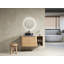 Meuble-lavabo mural de 42 po avec lavabo d'art en céramique, 1 tablette de rangement et 2 portes à fermeture douce, écologique et élégant
