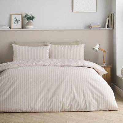 Epping Textured Stripe Reversible Duvet Cover Set