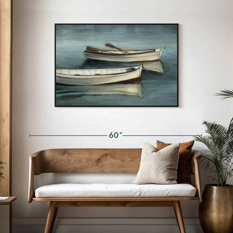 Small Still Waters I, Floating Frame Black, 43" X 29"