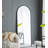 28x1x74" Celine Black Arch Body Mirror