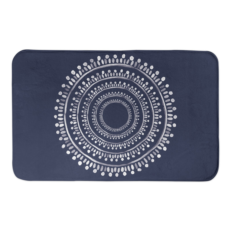 Ayise Microfiber Non-Slip Bath Mat, Navy