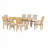 9 Pieces Rustic Extendable Dining Table Set-1984209072-1984209075