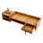 Solid Wood Desk Organizer Set Computer Monitor Stand with Lockable Drawer