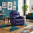 Similicuir bleu est en rupture de stock