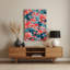 Aquarelle florale, art mural rouge en métal 26-707556182