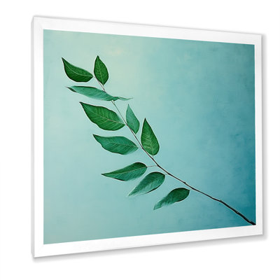 " Teal Tranquility Leaf Impression "