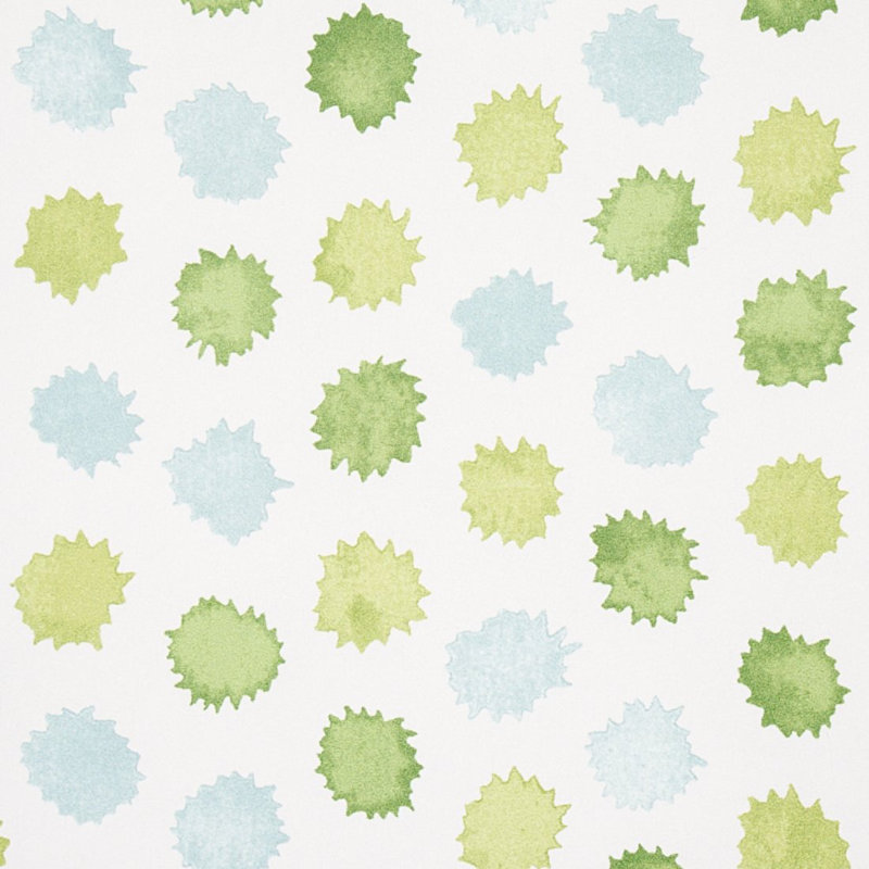 Mini Bursts Wallpaper, Green/Blue