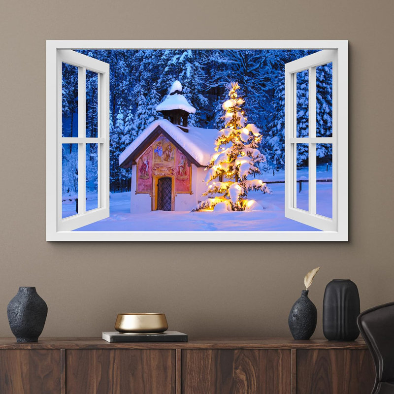 «Window View Christmas Tree», H 32 po x l 48 po