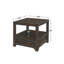 Tables de bout en bois massif avec rangement Atlai, ensemble de deux