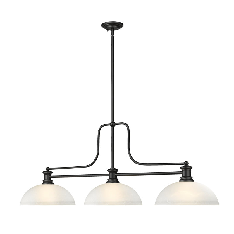Lustre linéaire moderne à 3 lumières Eraste, Lin blanc