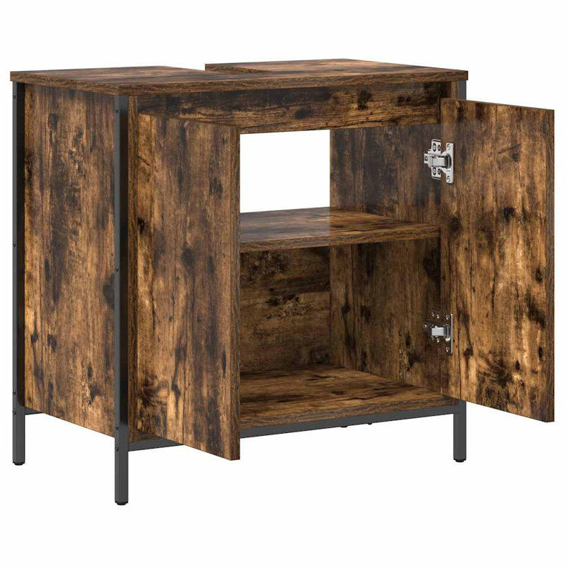 60 mm Freestanding Bathroom Vanity, Smoked Oak
