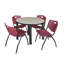 Plateau de table Kee, 4 chaises empilables-1528929526-1528929525-1562182179