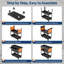 4 Tier Heavy Duty Rolling Tool Cart On Wheels, 350 Lb Capacity, Metal Utility Carts with Lockable Drawer & Side Pegboards, Mechanic Tool Storage Organizer for Garage Workshop Repair Shop