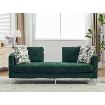 78'' Square Arm Sofa With Open Backrest