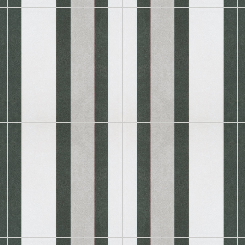 Twenties 8" x 8" Ceramic Patterned Wall & Floor Tile