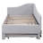 Twin Size Upholstered L-Shaped Upholstered Daybed With Pop Up Trundle, Gray-560120919
