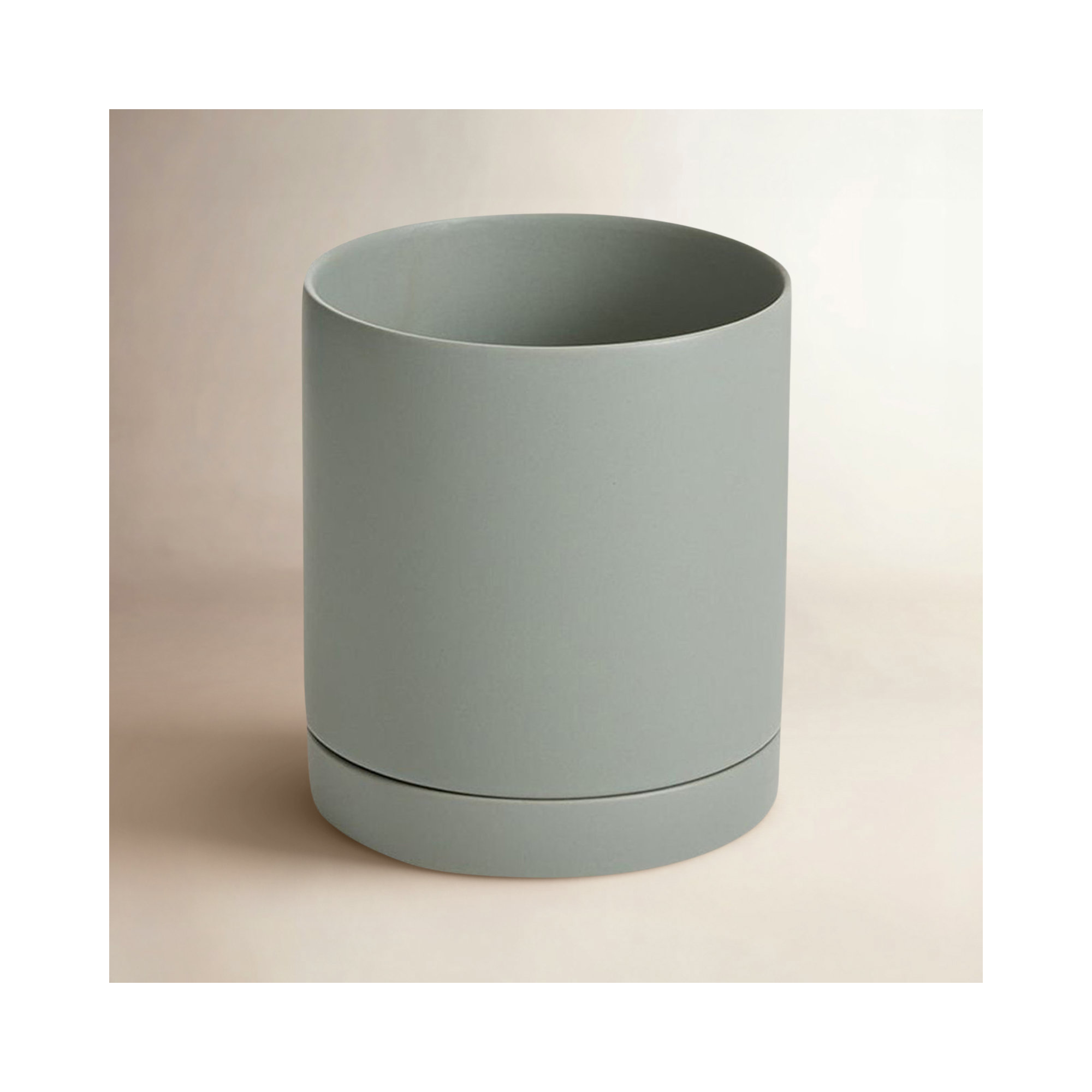 Carlotta Ceramic Pot Planter, 7" H x 7" W x 7" D, Green