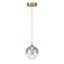 Iissa, luminaire suspendu, 6 po, or, verre fumé-1401653537
