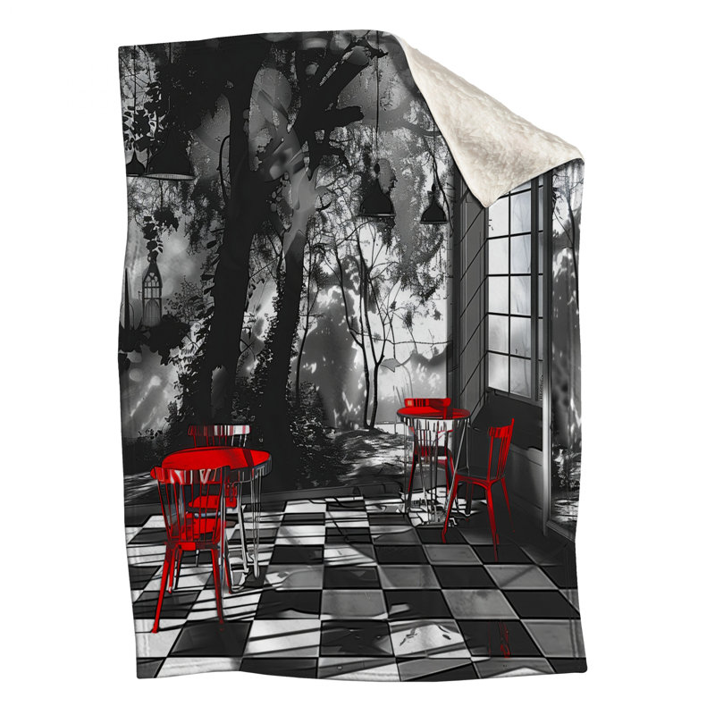 Jeté en molleton Cafe - Jolis décors pour canapés ou lits, L 51 po x H 60 po