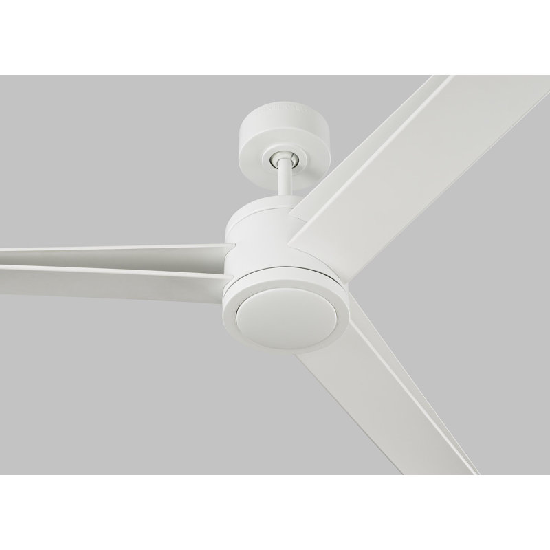 60" 3 - Blade Outdoor LED Standard Ceiling Fan with Light Kit Included, Matte White