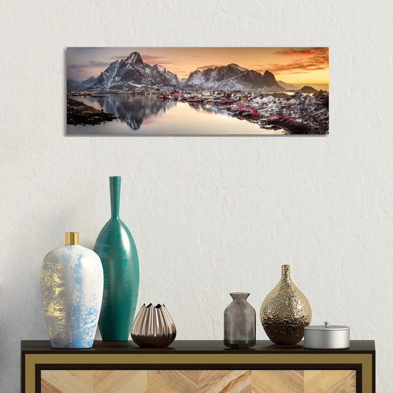 Reine Morning Light by Lior Yaakobi - Wrapped Canvas Panoramic Print, 30.48 cm H x 91.44 cm W x 1.91 cm D
