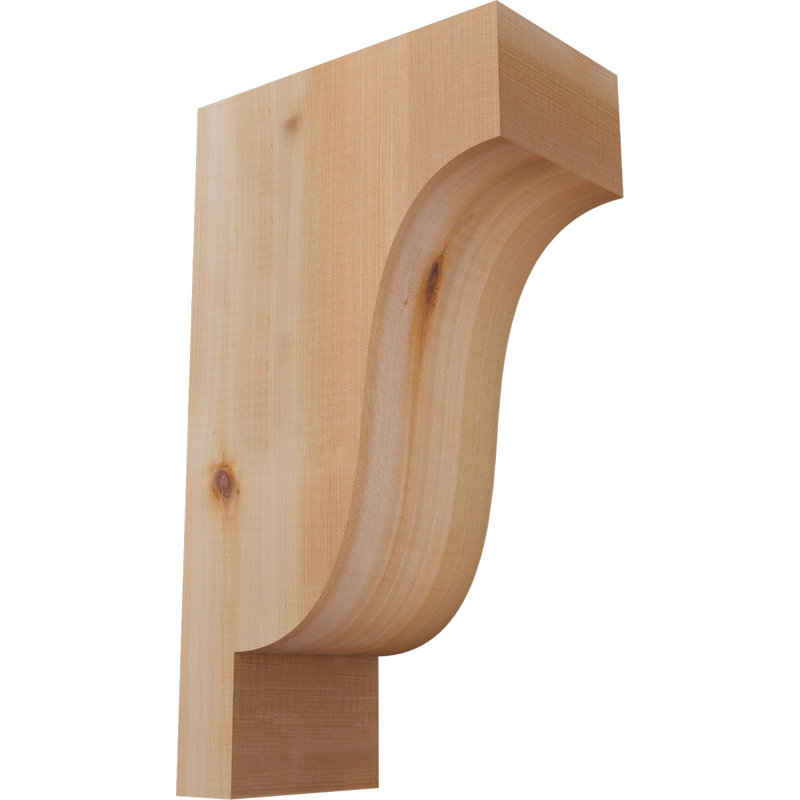 Newport Corbel, H 18 po x l 5,5 po x P 10 po, Cèdre rouge, Lisse