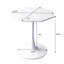 Table basse octogonale moderne 31,50 "avec plateau en MDF, base en métal, pour salle à manger, cuisine, salon, blanc