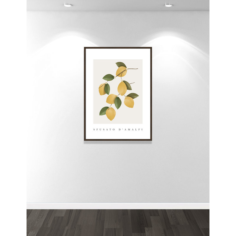 Amalfi Lemons - cadre photo, impression, Encadrement brun, H 41,5 po x l 29,5 po x P 0,75 po