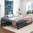 Aula 14'' Metal Platform Bed-1821731965