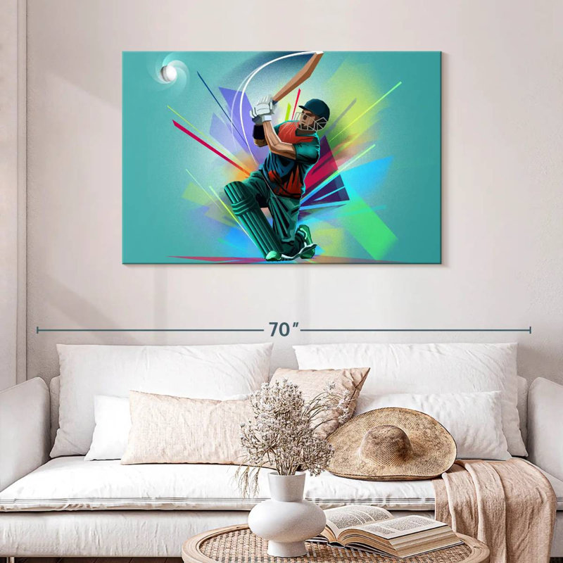 Sireci Cricket Player, 30" H x 45" W