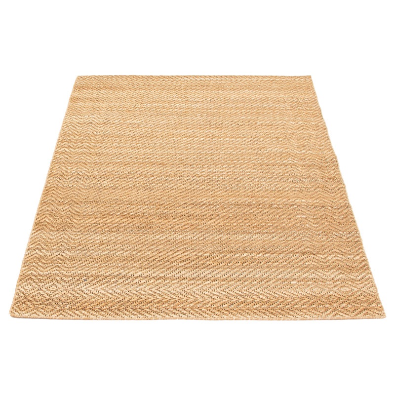 Tapis brun clair tissé à plat à la main Burson