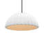 Radiance - Luminaire suspendu dôme plissé 1 lumière - Bisque - Noir mat - Ampoule remplaçable - Cordon noir-57563106-57563109-57561112