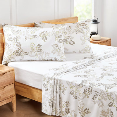 Modern Designer-Print Recycled Polyester Deep-Pocket Sheet Set