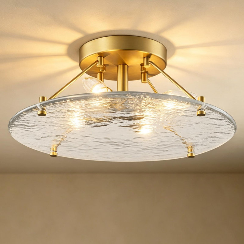 Abbate 4 - Light Glass Flush Mount Ceiling Light