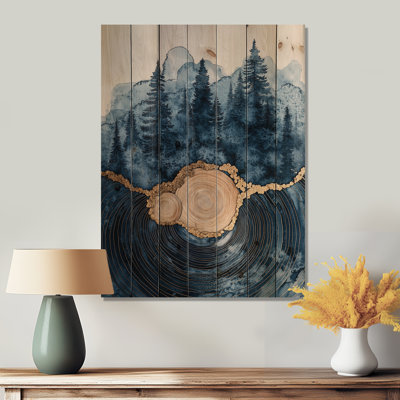 The Forest S Glass Vein Of Crystal III - Forest Wood Print - On Natural Pine Wood