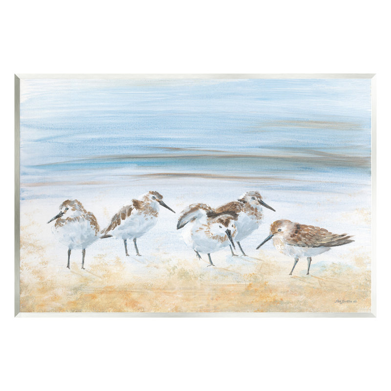 «Summer Sandpipers on Shore» par Pam Britton, H 13 po x l 19 po