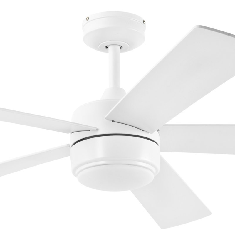 Ventilateur de plafond blanc 52 po avec pales réversibles blanc et gris Mule Belmont, Blanc, Blanc / Gris