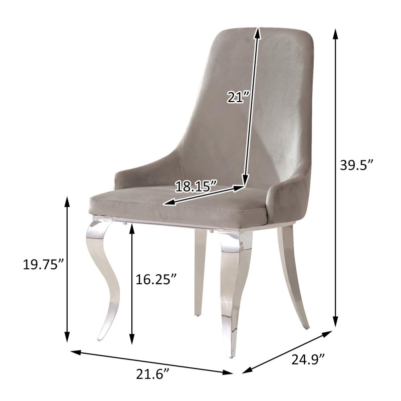 Kemia 7 - Piece Trestle Dining Set, White, Gray, 39.5"H x 21.6"W x 24.9"D