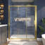 Porte de douche coulissante semi-sans cadre l 60 po x H 70 po-124881605