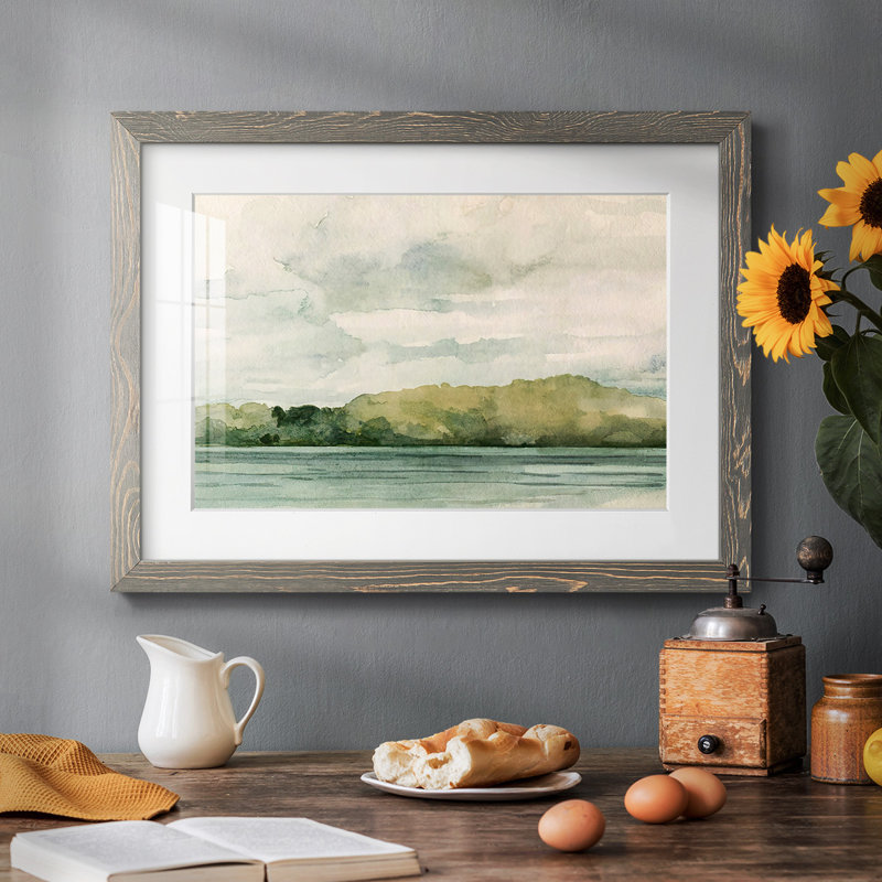 Riverside I, reproduction d'art encadrée, Gris, H 14 po x l 20 po x P 1,5 po