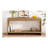 Modern 3-Drawer Console Table With Vertical Slats, Round Edge Design, Perfect For Entryway, Hallway Or Behind Sofa