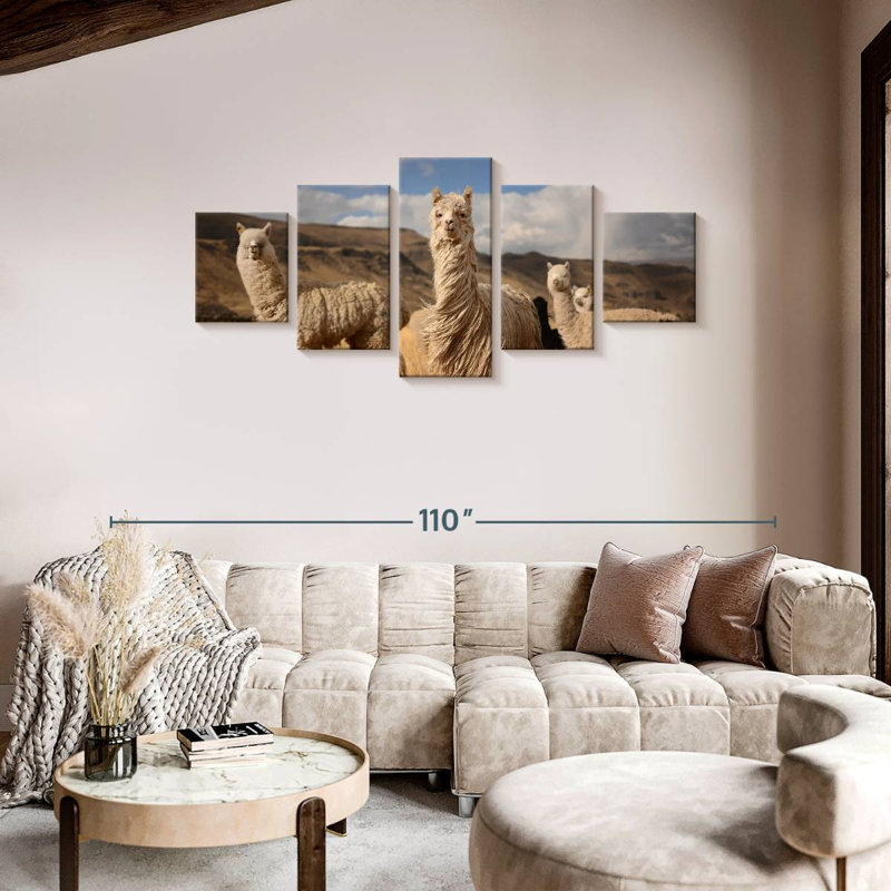 Andes Llamas, 36" H x 80" W