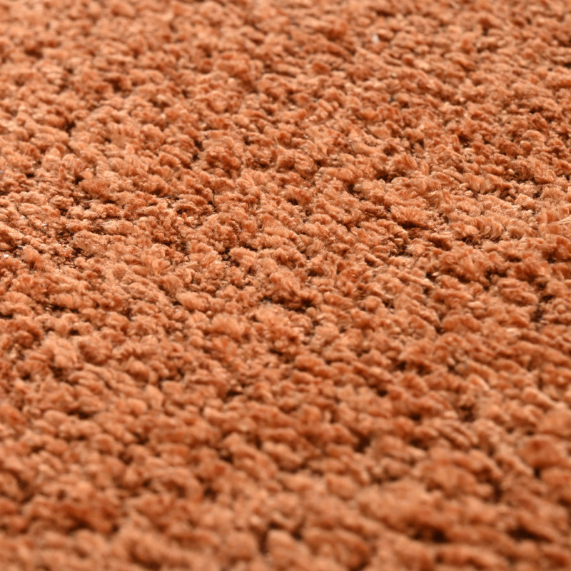 Canapé modulaire courbé de 132 po avec tissu en chenille et ressorts éponge Vargas, Chenille orange
