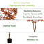 6 pi Arbre d'automne artificiel érable d'automne