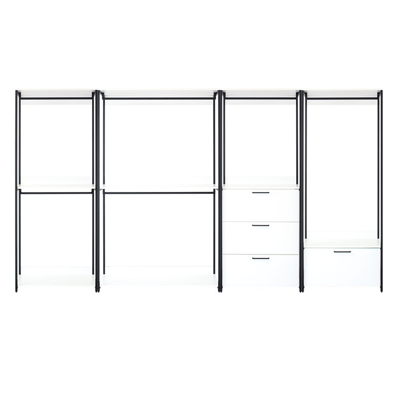 Armoire blanche avec métal - espace de rangement très profond, thermolaqué, eau et chaleur, panneau autoportant Stain Scratch E0 pour les taches, les égratignures et la chaleur,