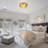 3-Light Gritty Coarse-grained Glass Bread-Shaded Flush Mount-837579368