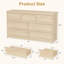 Modern 7-Drawer Wooden Dresser for Bedroom Storage, Yellow