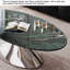 Table basse moderne minimaliste ovale en marbre