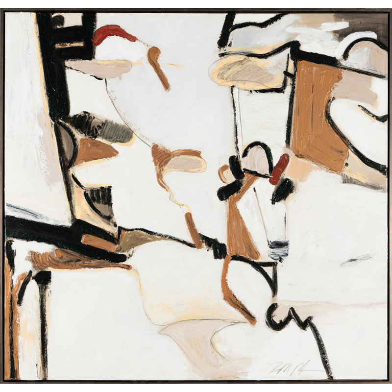 «Lost in Thought» par Robert Robinson, peinture sur toile à cadre flottant